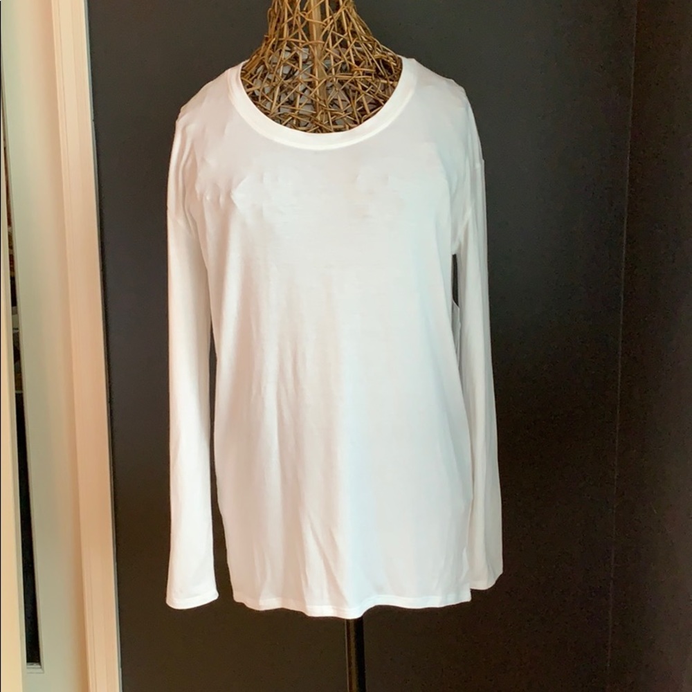 Athleta White Long Sleeve Tee